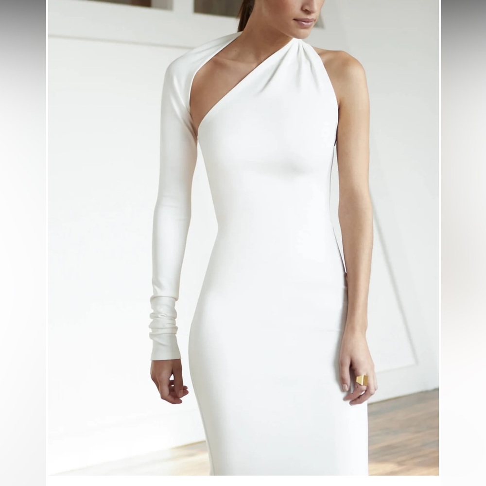 Marcella NYC - Manhattan Midi Dress in size small and color off white.